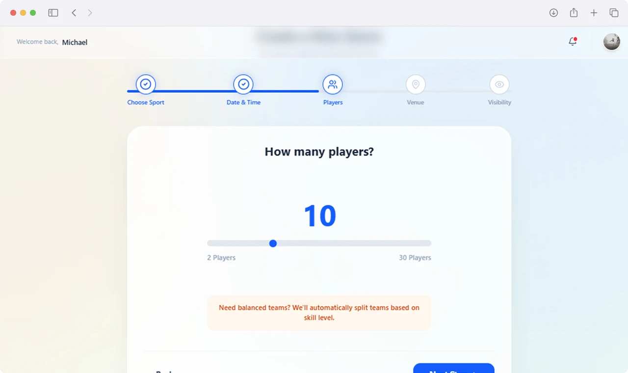 Multi-Sport Community Platform Screenshot 4