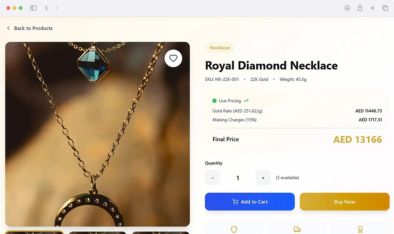 Automated Live Gold Rate Pricing Engine Configuration