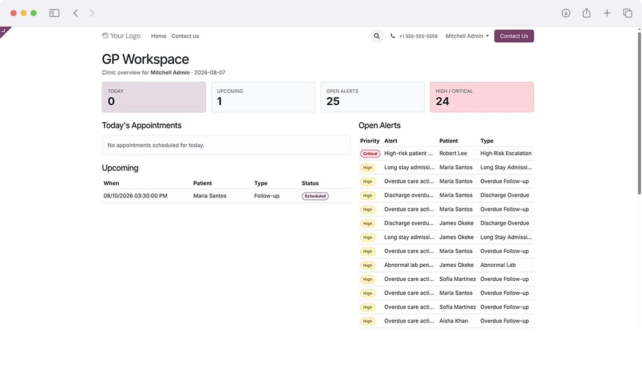 Value-Based Primary Healthcare Operations Platform Screenshot 10