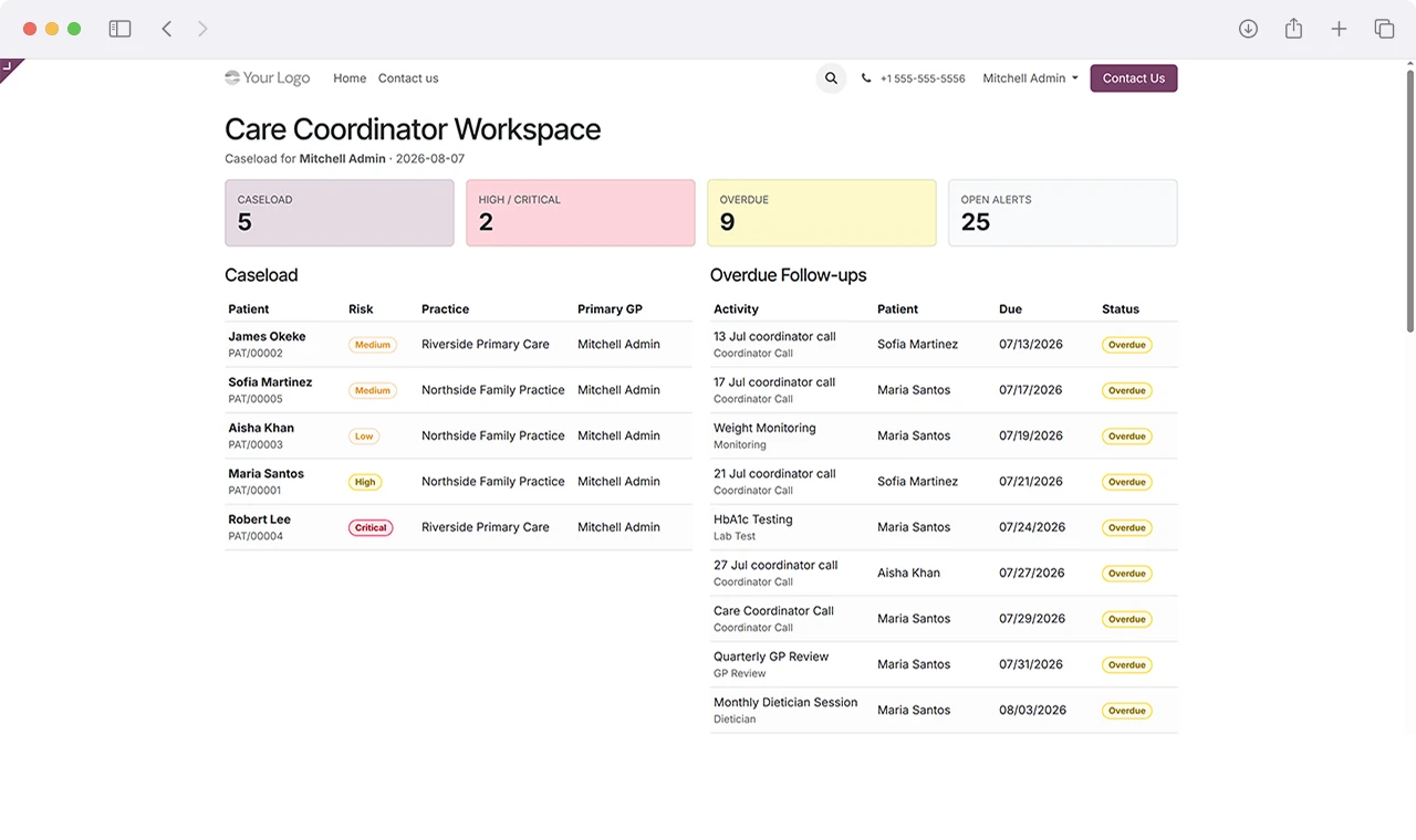 Value-Based Primary Healthcare Operations Platform Screenshot 9