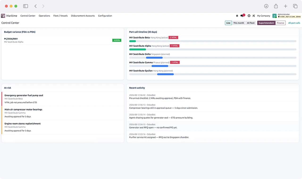 Vessel-Centric Maritime Operations Platform Screenshot 4