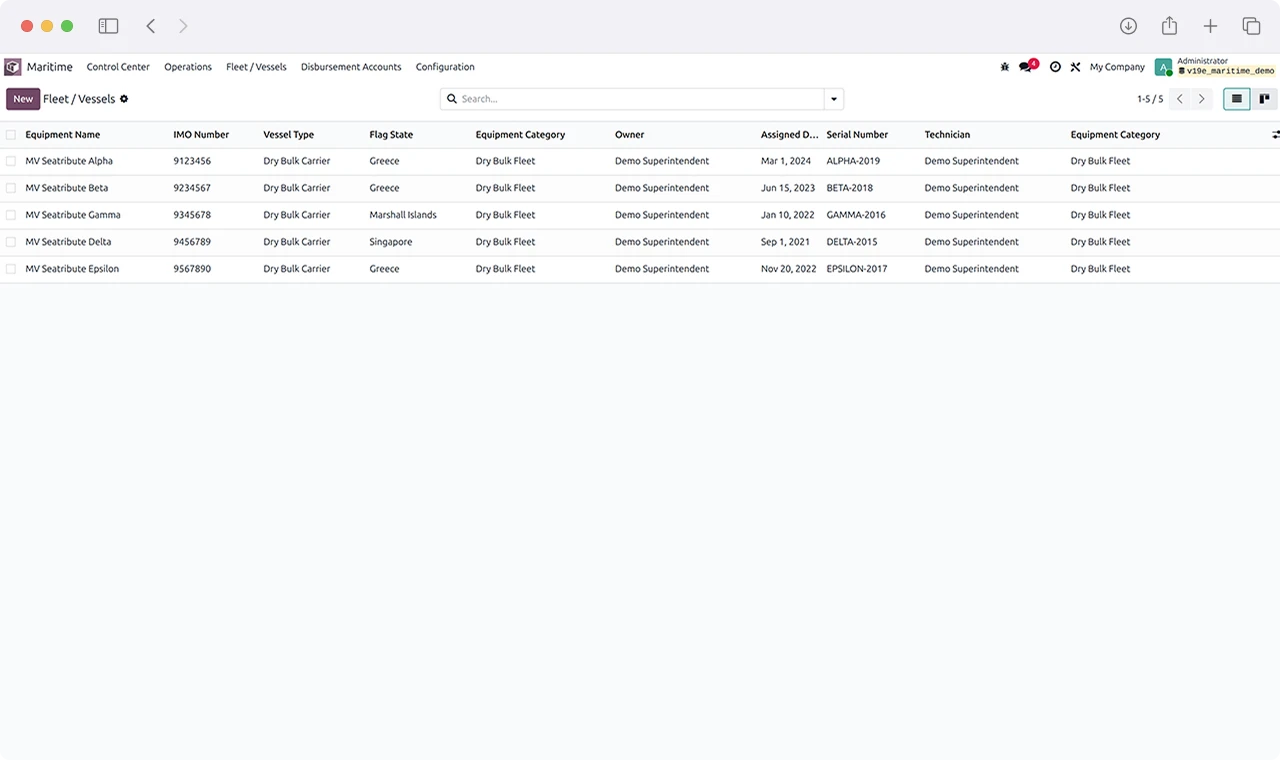 Vessel-Centric Maritime Operations Platform Screenshot 8