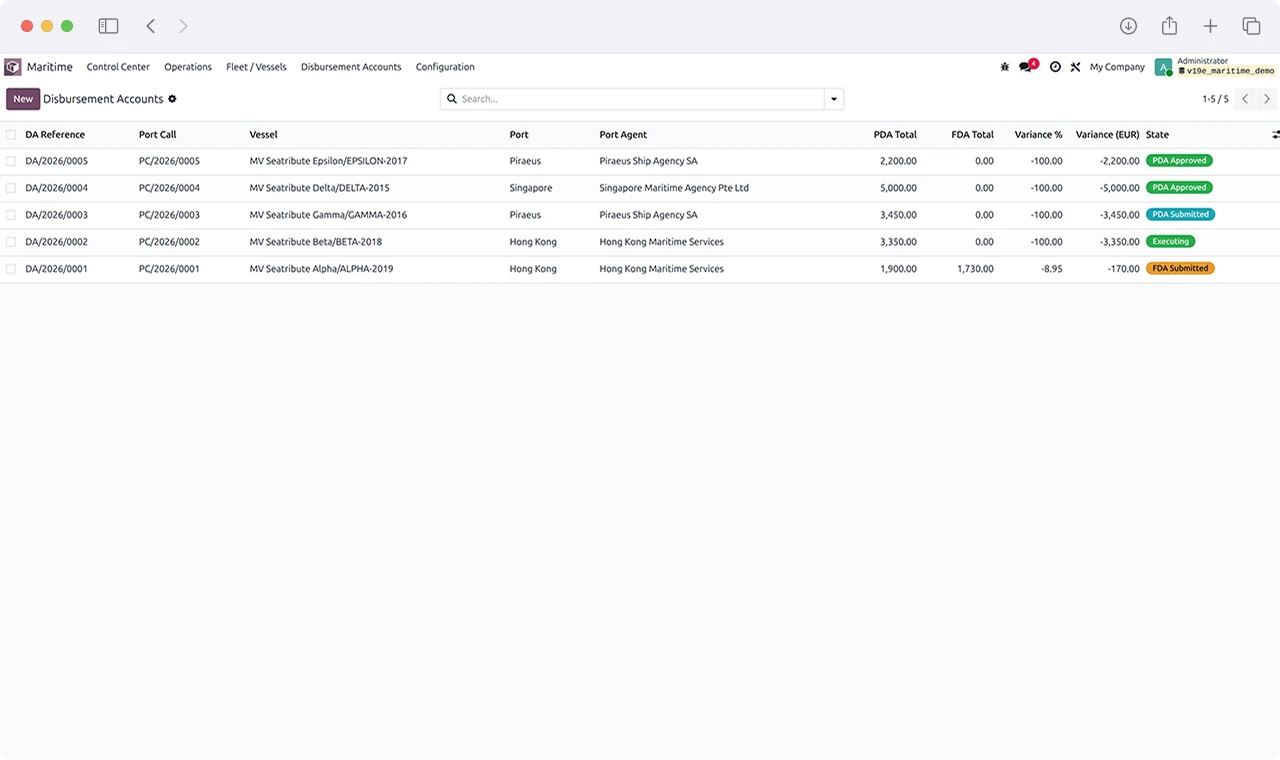 Vessel-Centric Maritime Operations Platform Screenshot 9