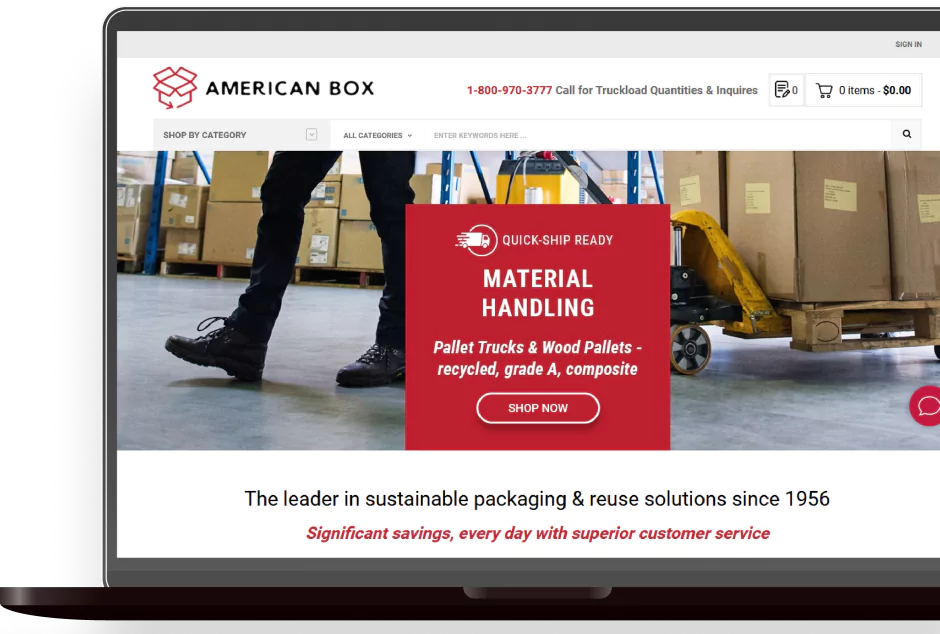 americanbox website home page