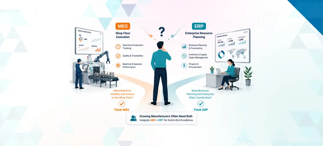 Do You Need an MES or an ERP? A Guide for Growing Manufacturers