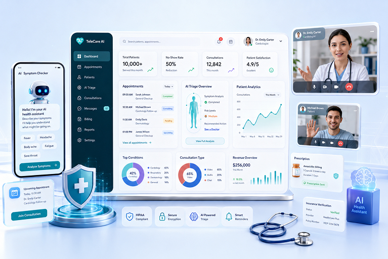 AI-Driven Telemedicine Platform Scaled Virtual Care to 10K+ Patients Monthly