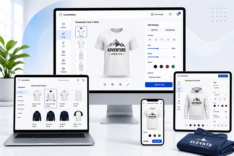 Custom Apparel Design Platform Increased Online Orders Through Interactive 3D Product Personalization