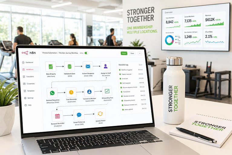 How n8n-Powered Automation Increased Conversions by 33% for a Multi-Location Fitness Brand